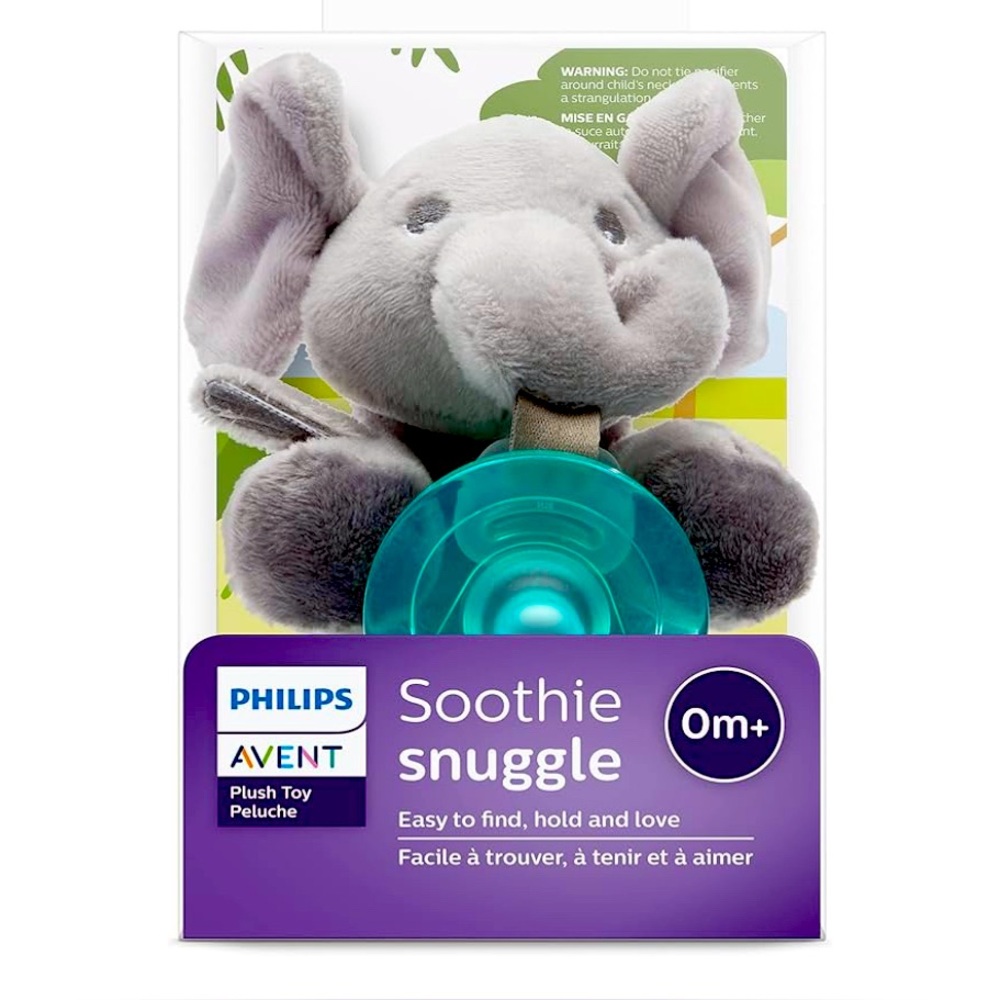 NEW Philips Avent Soothie Snuggle Pacifier holder/Detachable pacifier 0-3 mos.